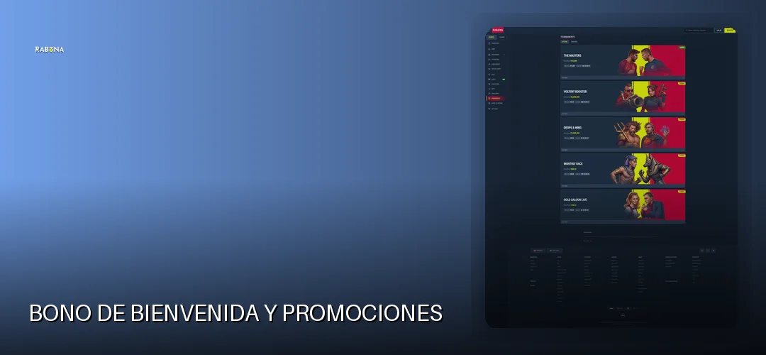 Bono de bienvenida y promociones